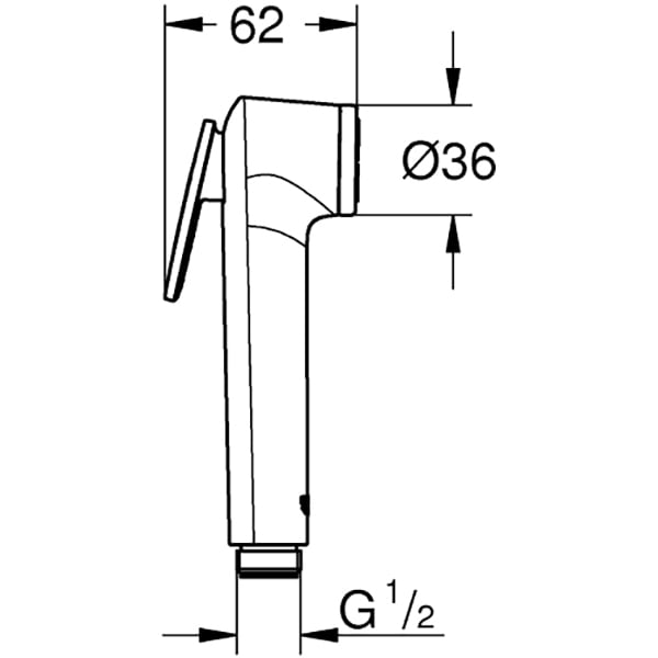 Para dus igienic GROHE Vitalio Trigger Spray 30 26351000, 1 functie, crom