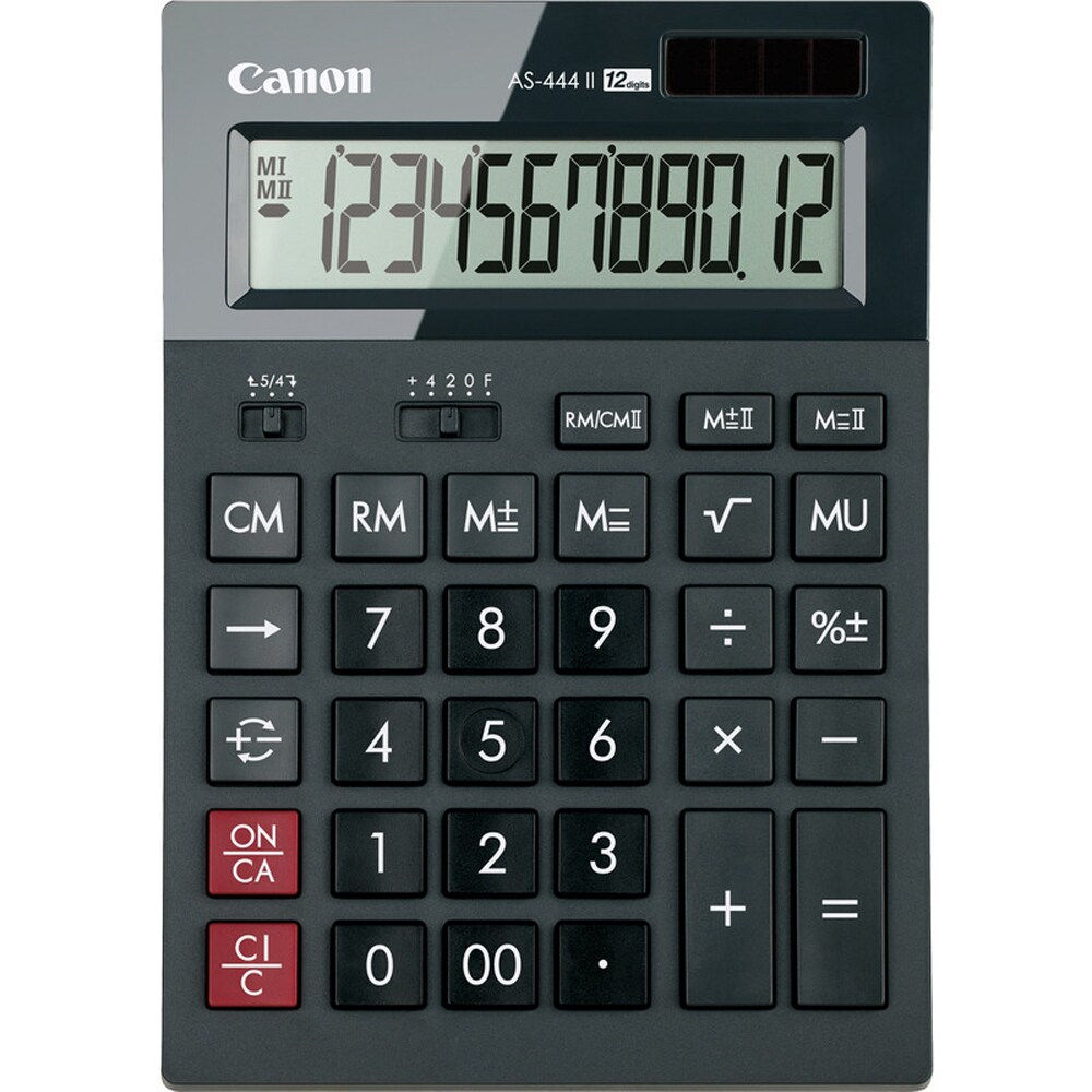 Calculator de birou CANON AS-444 II, 12 cifre, negru