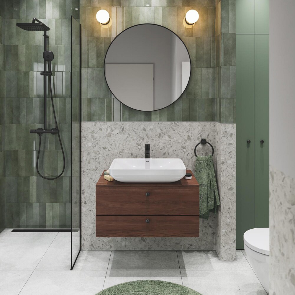 Sistem dus GROHE Vitalio Comfort 250 266962431, termostat, 2 functii, negru