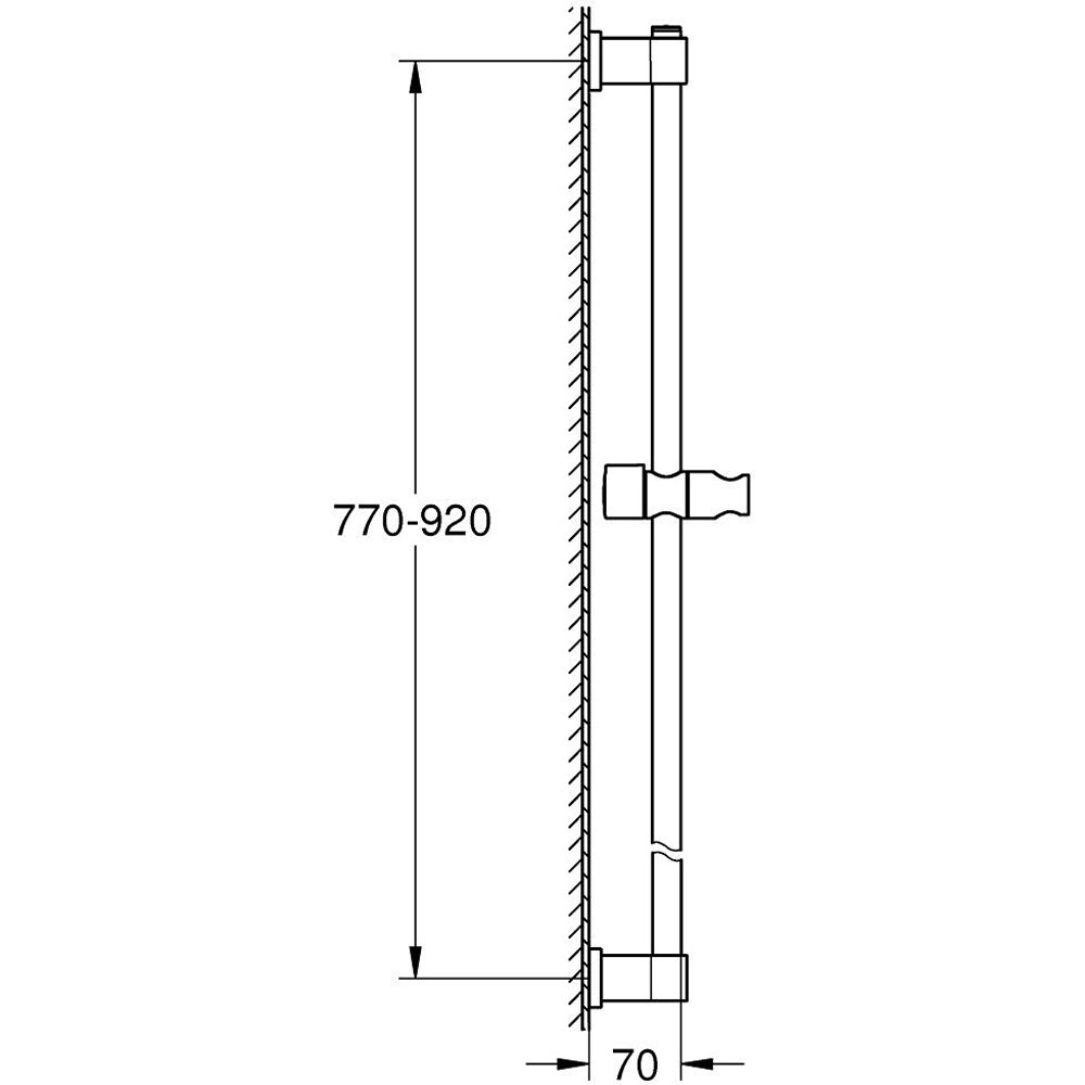 Bara pentru set de dus GROHE Vitalio Universal 269612431, 90 cm, negru