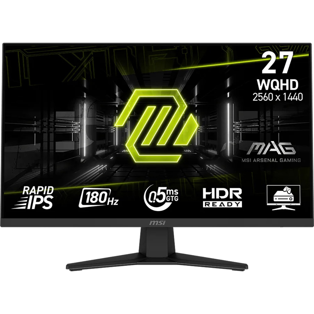 Monitor Gaming LED Fast IPS MSI MAG 274QF, 27", WQHD, 180Hz, AMD FreeSync, HDR Ready, negru