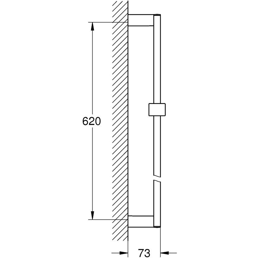 Bara pentru set de dus GROHE Euphoria Cube 27892000, 60 cm, glisor, crom