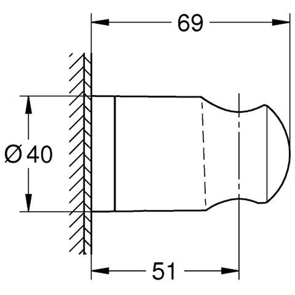 Suport para dus GROHE Vitalio Universal 27958001, crom