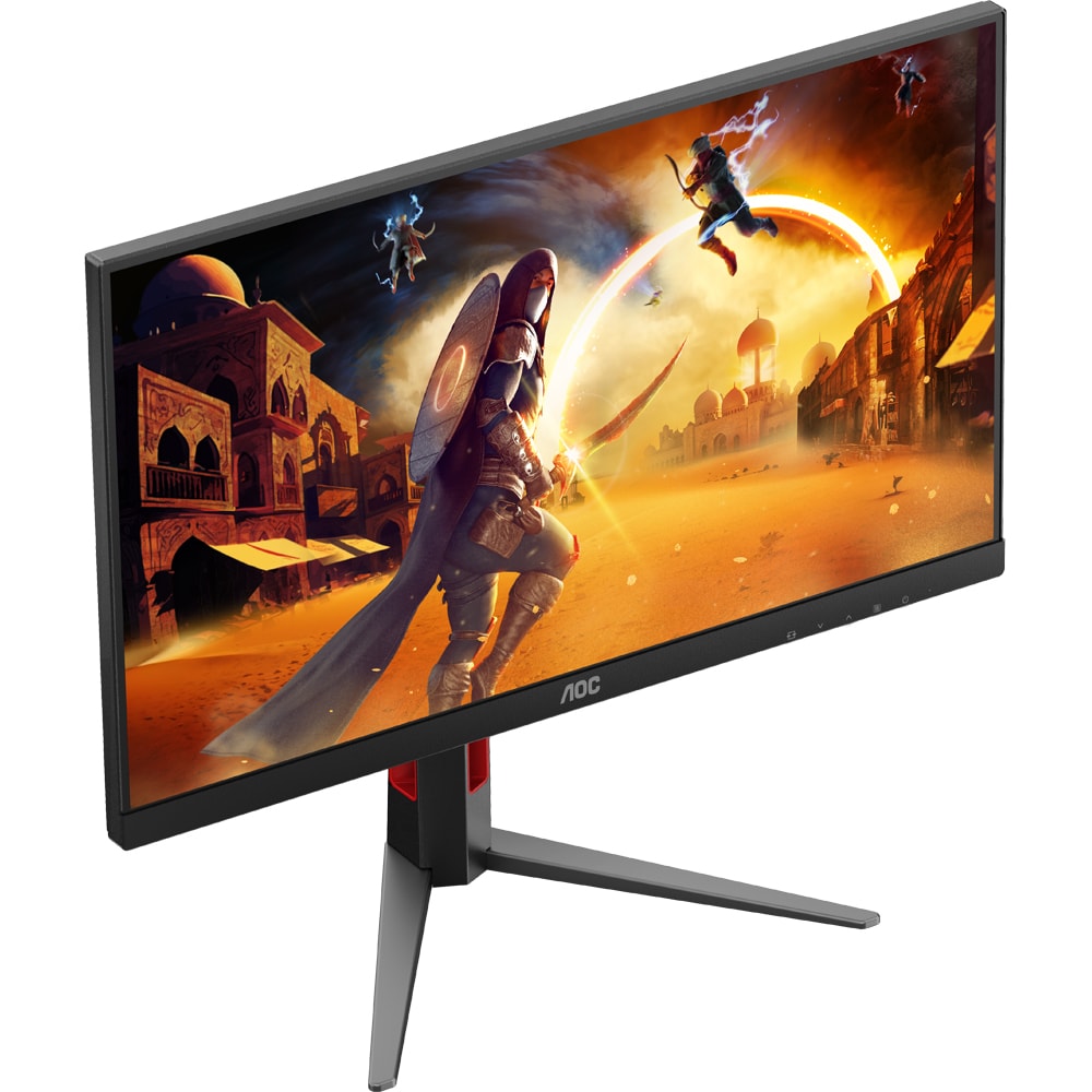 Monitor Gaming WLED FAST IPS AOC 27G4HA, 27", Full HD, 200Hz, HDR10, Adaptive Sync, boxe, pivot, negru