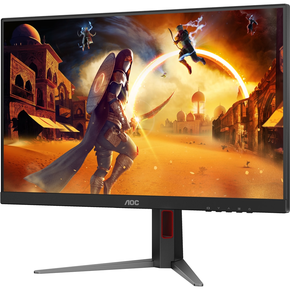 Monitor Gaming WLED FAST IPS AOC 27G4HA, 27", Full HD, 200Hz, HDR10, Adaptive Sync, boxe, pivot, negru