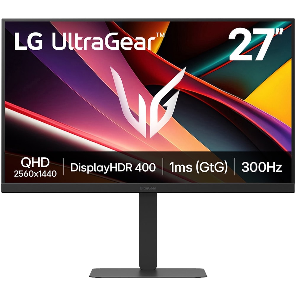 Monitor gaming LED LG UltraGear 27G640A-B, 27", QHD, 300 Hz, FreeSync Premium, HDR10, boxe, pivot, negru