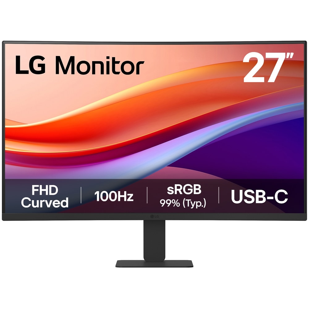 Monitor curbat LED VA LG 27U421A-B, 27", Full HD, 100Hz, HDR10, negru