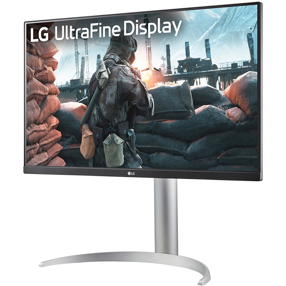 Monitor LED IPS LG UltraFine 27UP650K-W, 27", 4K UHD, 60Hz, HDR400, boxe, pivot, alb