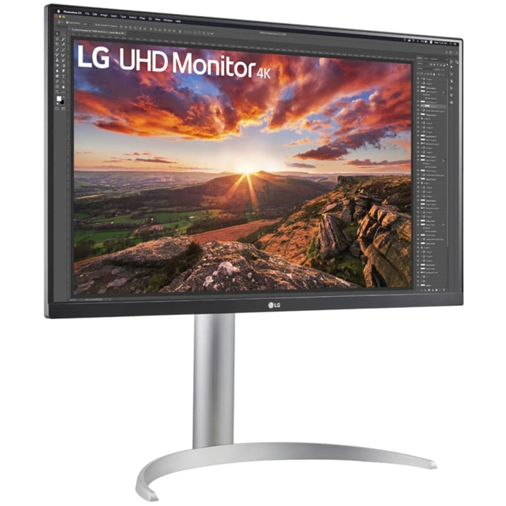 Monitor LED IPS LG 27UP850K-W, 27", 4K, 60Hz, AMD FreeSync, DisplayHDR 400, HDR10, argintiu