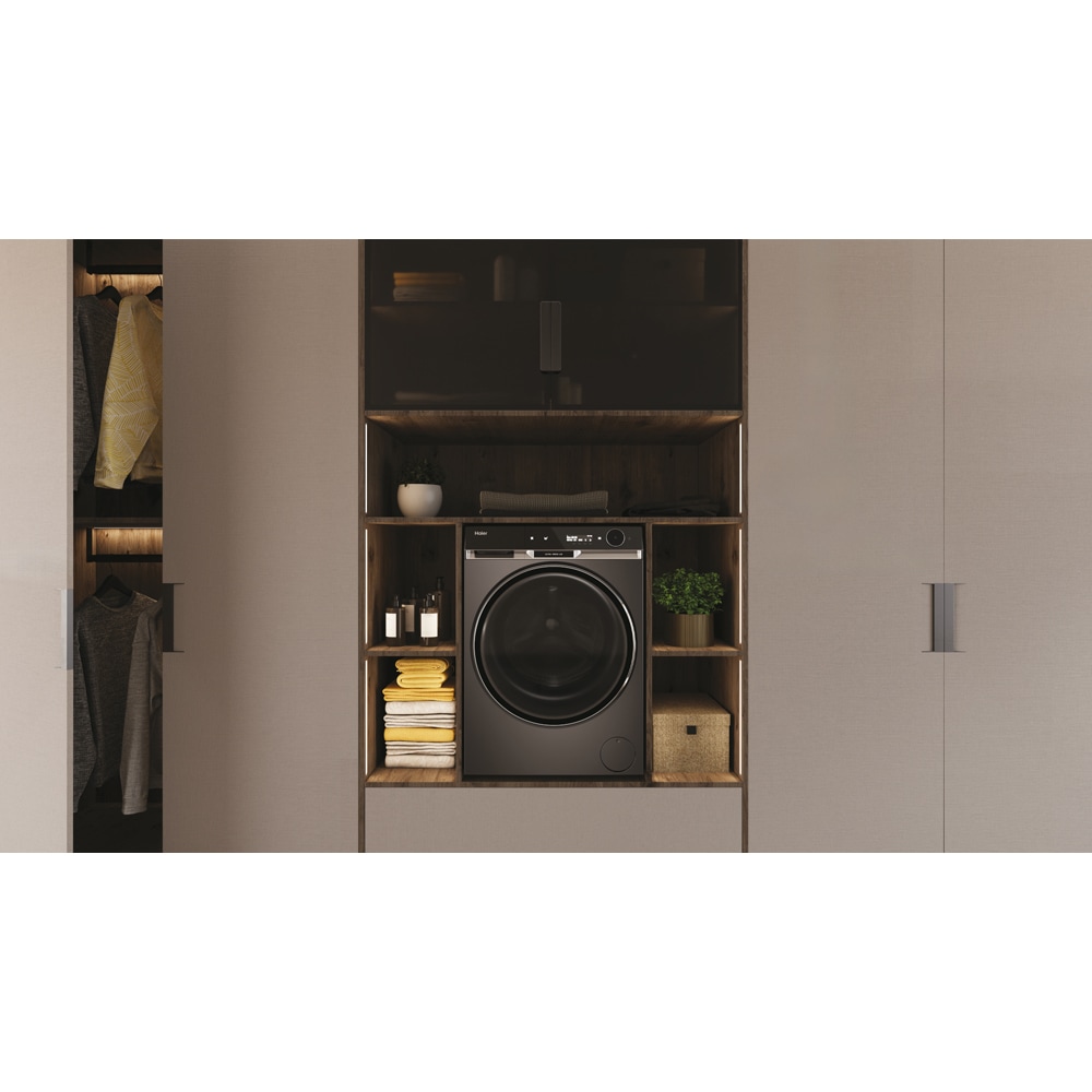Masina de spalat rufe frontala HAIER HW100BD14397PGUS, Steam, Wi-Fi, 10 kg, 1400rpm, Clasa A, antracit