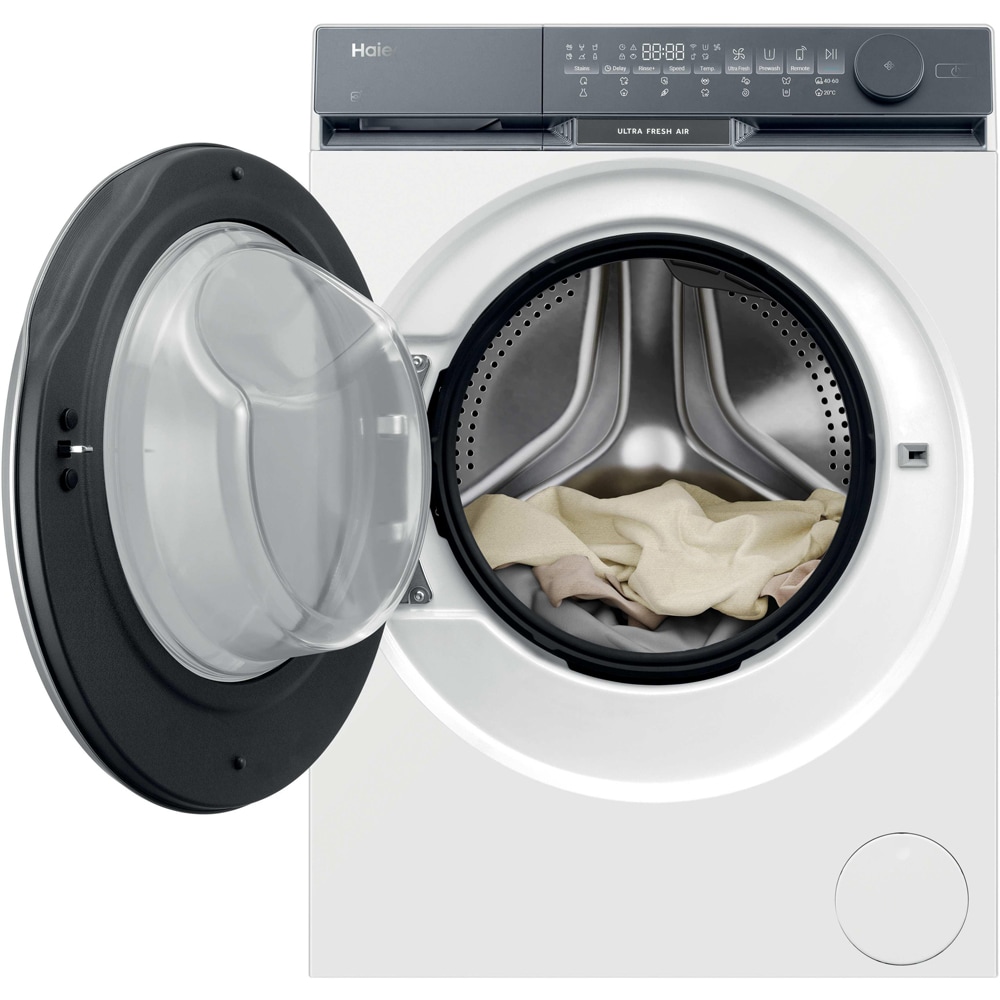 Masina de spalat rufe frontala HAIER HW90-B14387TU1-S, Steam, Wi-Fi, 9 kg, 1400rpm, Clasa A, alb
