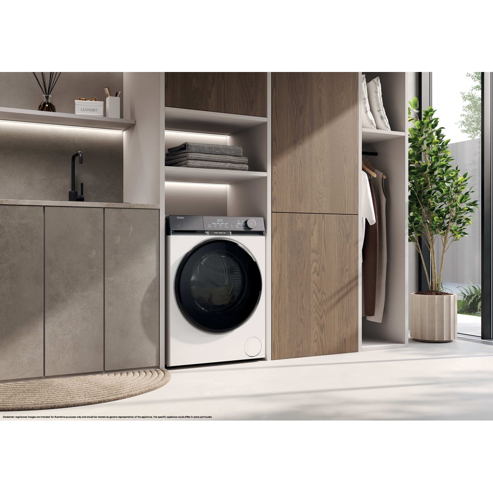 Masina de spalat rufe frontala HAIER HW90-B14387TU1-S, Steam, Wi-Fi, 9 kg, 1400rpm, Clasa A, alb