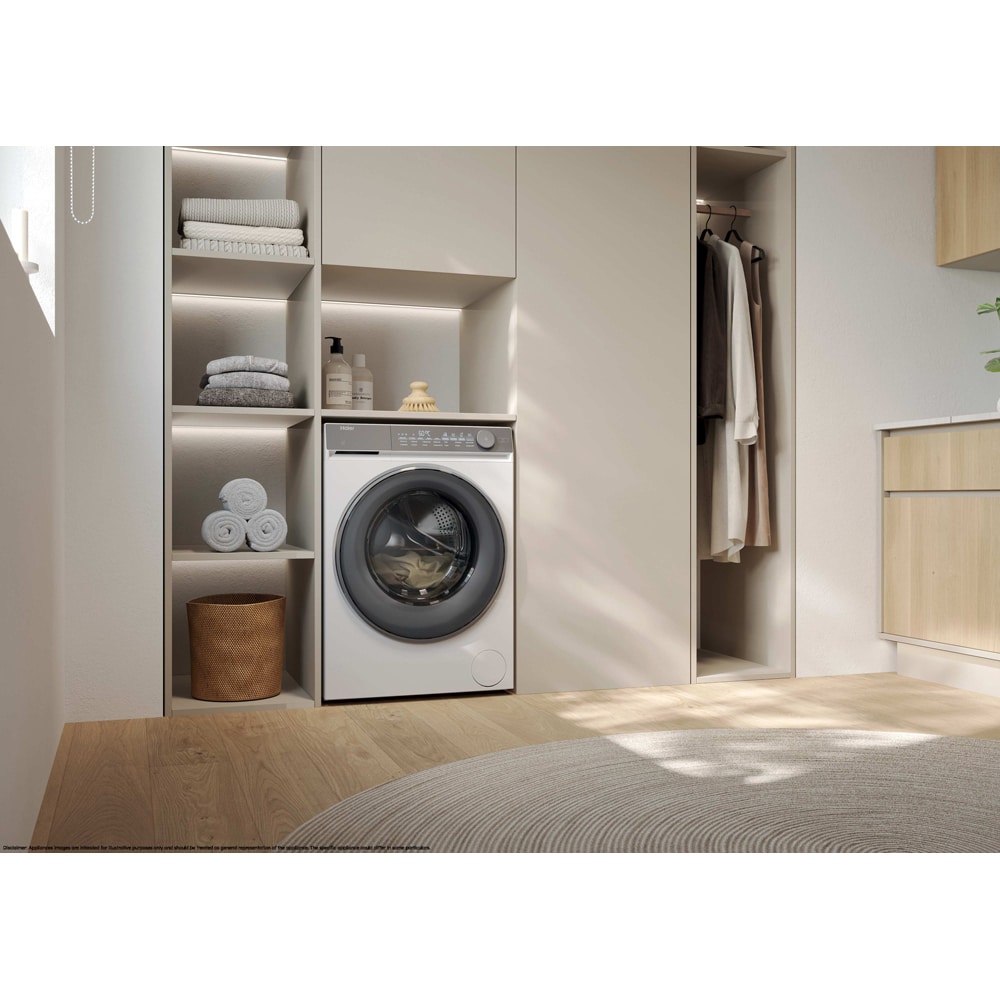 Masina de spalat rufe frontala HAIER HW100-B14367U-S, Steam, Wi-Fi, 10 kg, 1400rpm, Clasa A, alb
