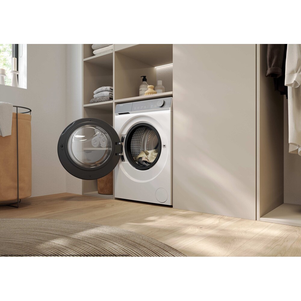 Masina de spalat rufe frontala HAIER HW100-B14367U-S, Steam, Wi-Fi, 10 kg, 1400rpm, Clasa A, alb
