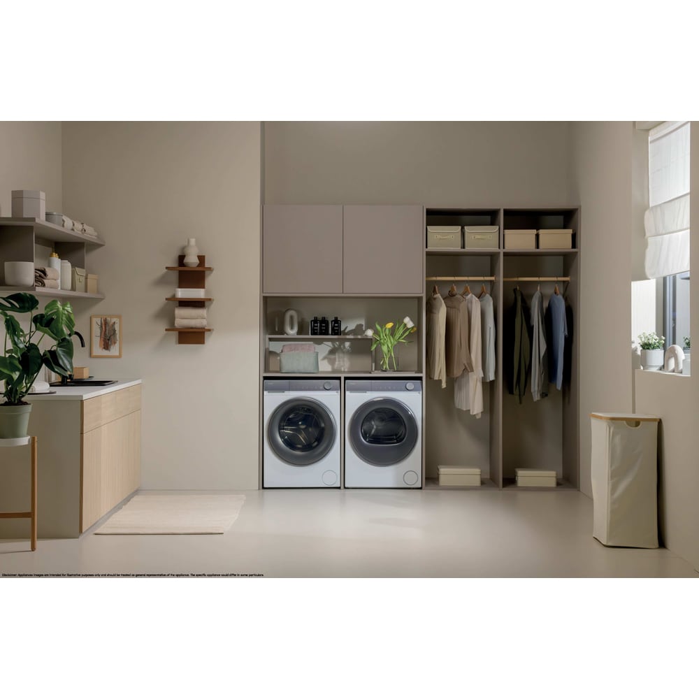 Masina de spalat rufe frontala HAIER HW100-B14367U-S, Steam, Wi-Fi, 10 kg, 1400rpm, Clasa A, alb
