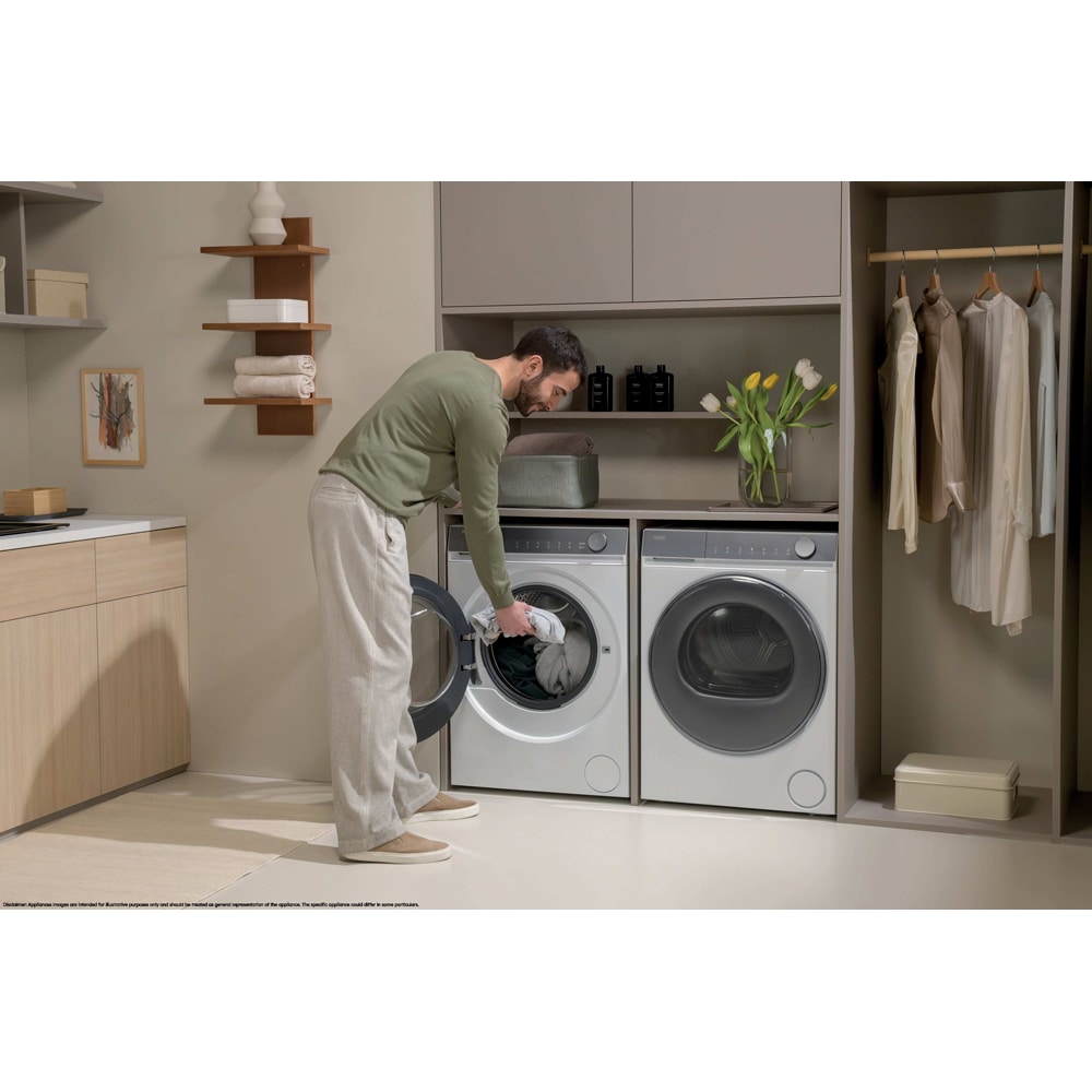 Masina de spalat rufe frontala HAIER HW100-B14367U-S, Steam, Wi-Fi, 10 kg, 1400rpm, Clasa A, alb