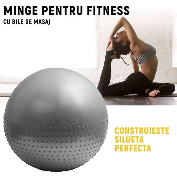 Minge gimnastica PROGRESSIVE GYM-BALL-65, 65 cm, verde