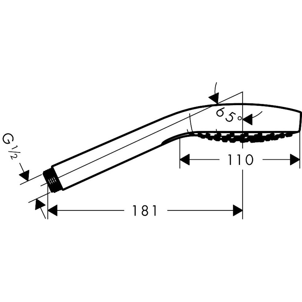 Para dus Hansgrohe Croma Select E 26812400, 3 functii, crom