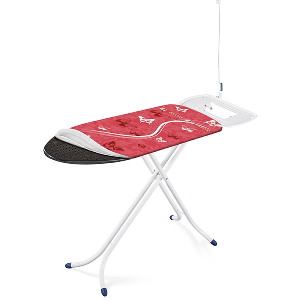 Masa de calcat LEIFHEIT Air Board M Compact Express 72587, husa bumbac, rosu