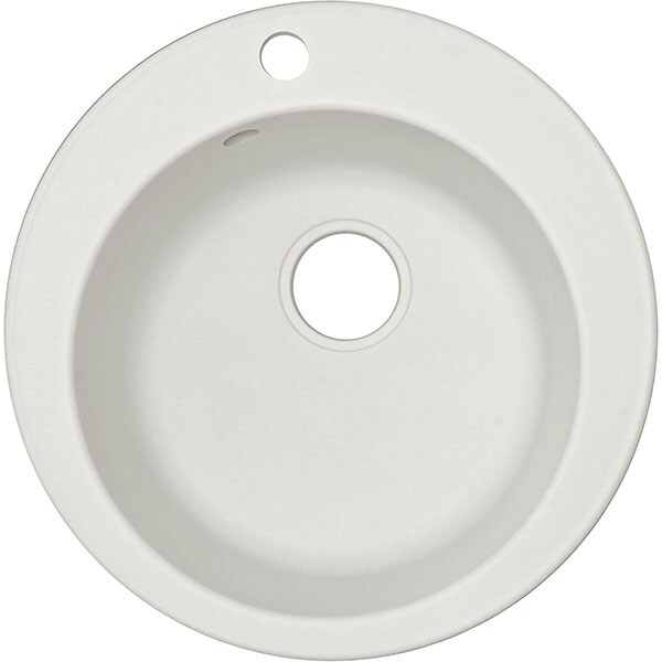 Pachet chiuveta ALVEUS Rondo 10 G11, compozit + baterie GM230, alb