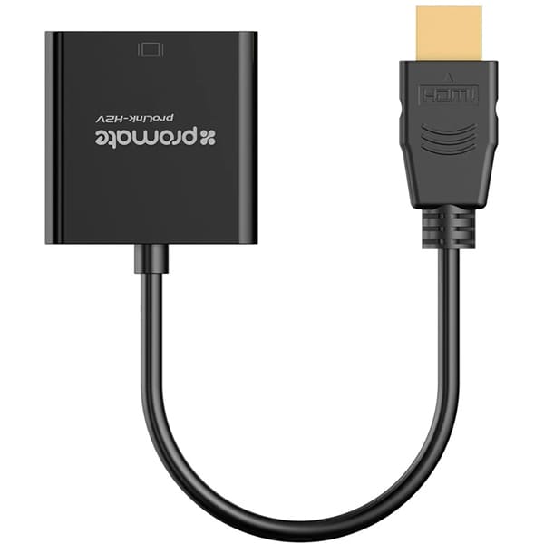 Adaptor HDMI-VGA PROMATE proLink-H2V, placat aur, negru