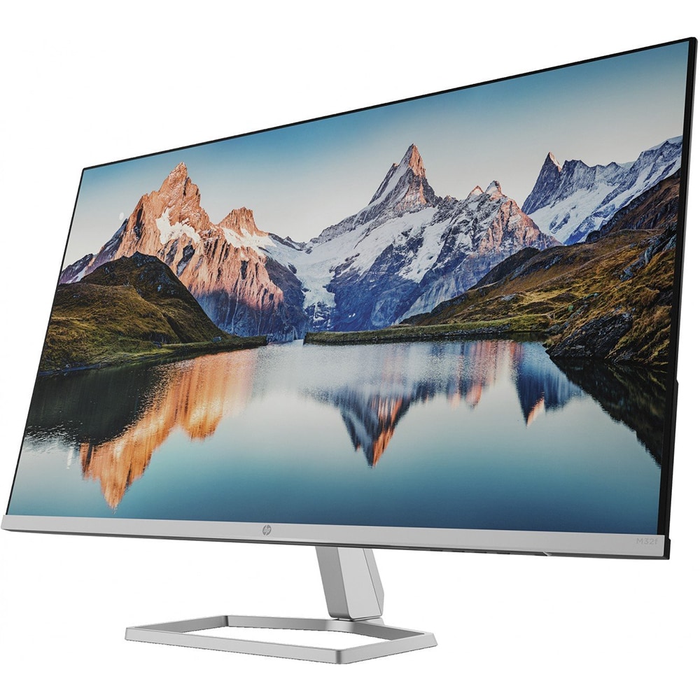 Monitor LED VA HP M32F, 31.5", Full HD, 75Hz, AMD FreeSync, argintiu-negru