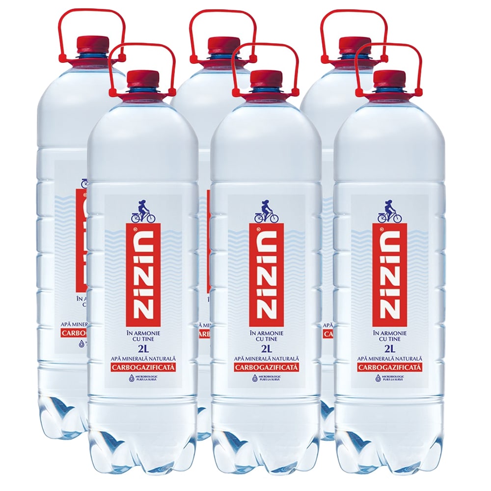 Apa minerala carbogazoasa ZIZIN bax 2L x 6 sticle