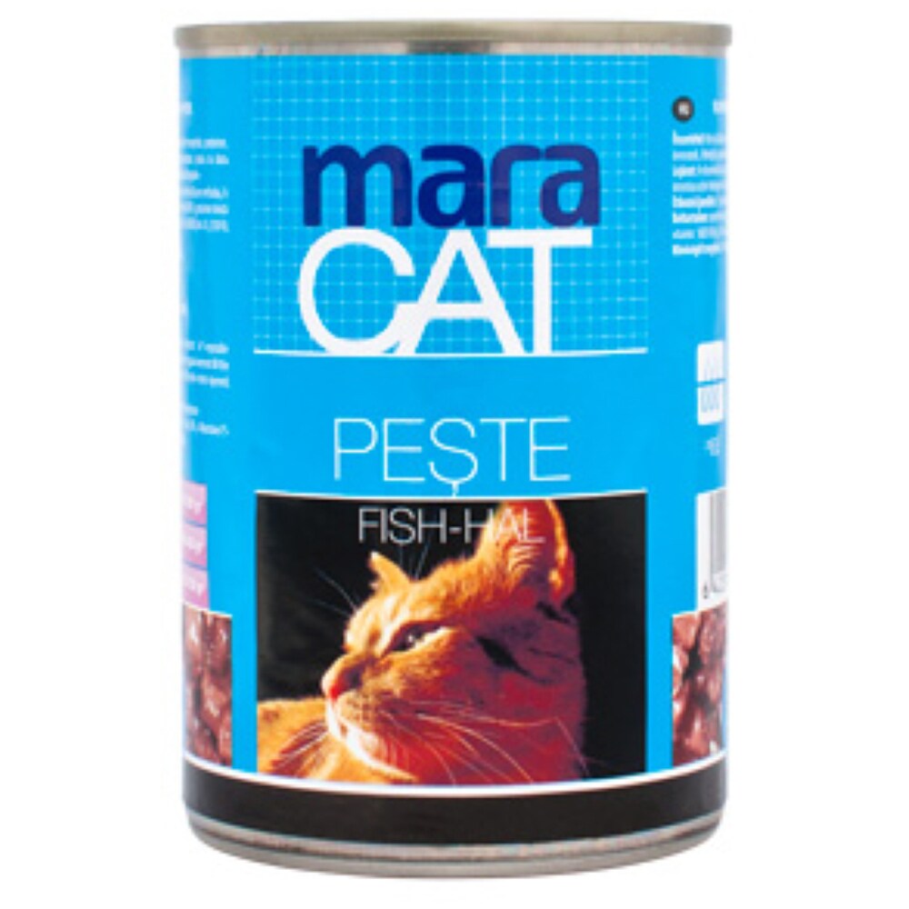 Hrana umeda pentru pisici MARAVET, Adult, Peste, 415 g
