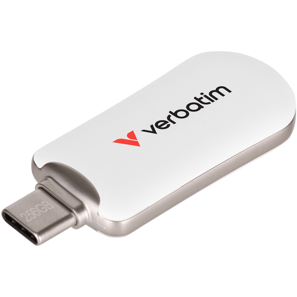 Memorie USB VERBATIM Plectra, 256GB, USB 3.2 Type-C Gen 1, alb