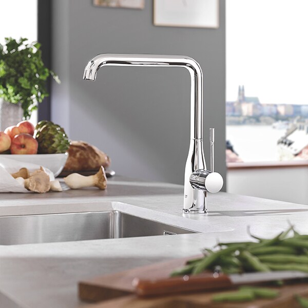 Baterie bucatarie GROHE Essence 30269000, metal, argintiu