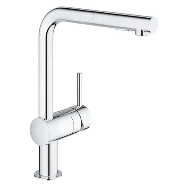 Baterie bucatarie GROHE Minta 30274000, dus extractibil, metal, argintiu