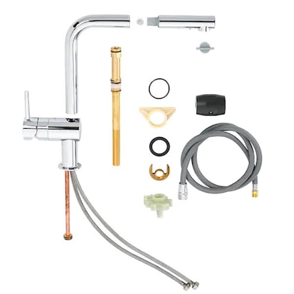 Baterie bucatarie GROHE Minta 30274000, dus extractibil, metal, argintiu