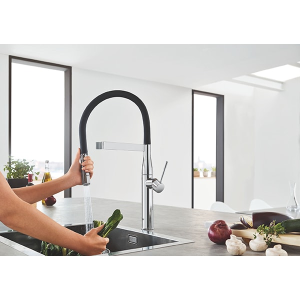Baterie bucatarie GROHE Essence 30294000, Tip C, metal, argintiu