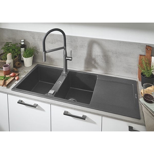 Baterie bucatarie GROHE Essence 30294DC0, Tip C, metal, gri mat