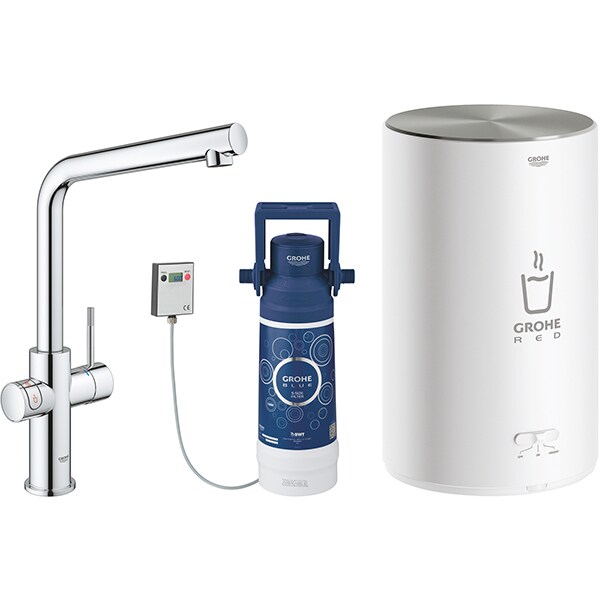 Baterie bucatarie cu boiler si filtru GROHE Red Duo 30327001, crom, argintiu