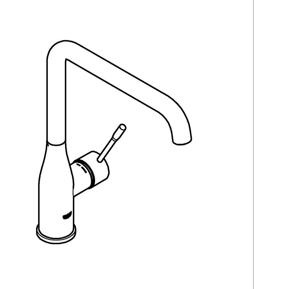 Baterie bucatarie GROHE Accent 30423KF0, alama, negru