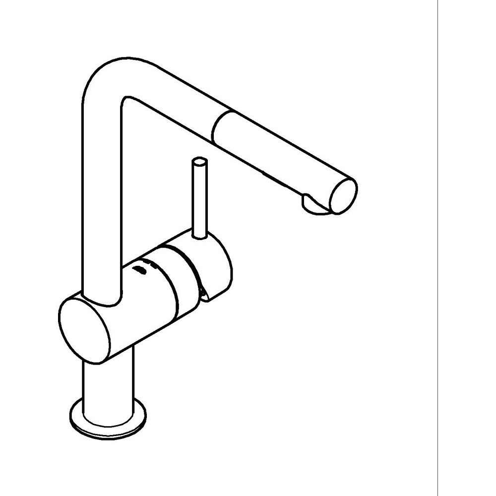 Baterie bucatarie GROHE Vento 30437000, alama, crom