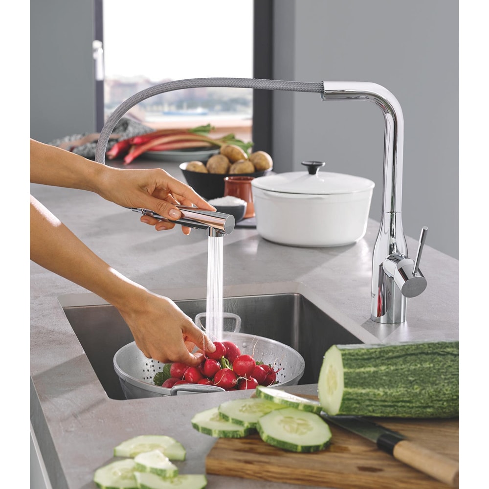 Baterie bucatarie GROHE Essence 30504000, alama, crom