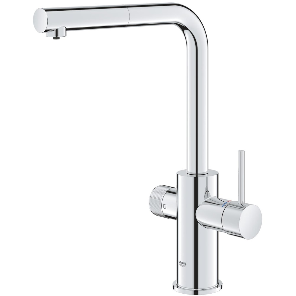 Baterie bucatarie GROHE Minta Blue Pure 30590000, alama, crom