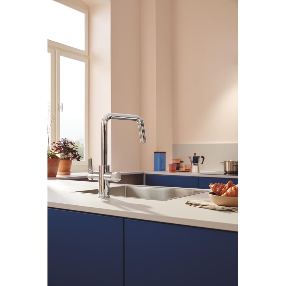 Baterie bucatarie GROHE Blue Pure Start 30595000, alama, crom