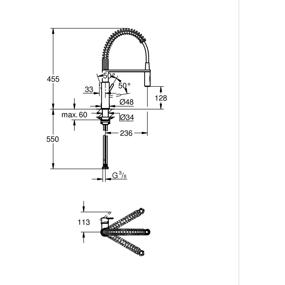 Baterie bucatarie GROHE Via Cosmo 30614DC0, alama, crom