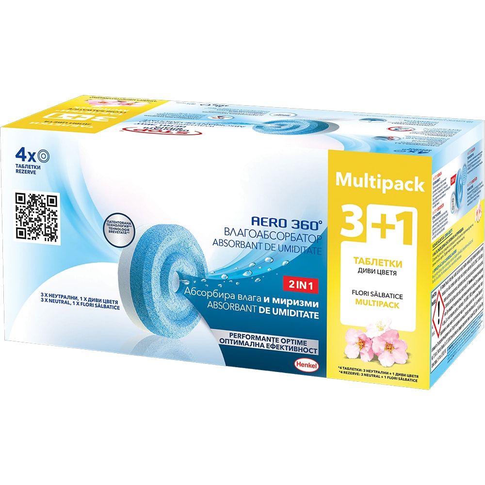 Rezerva dezumidificator Ceresit Aero 360, Flori salbatice, 3+1 tablete