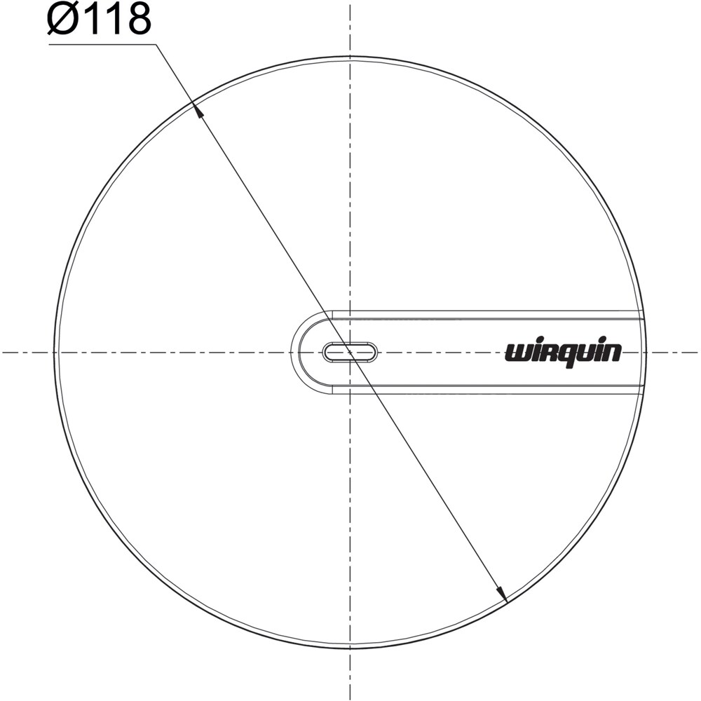 Capac pentru sifon WIRQUIN Slim+ 30724974, ABS, D 118mm, alb mat