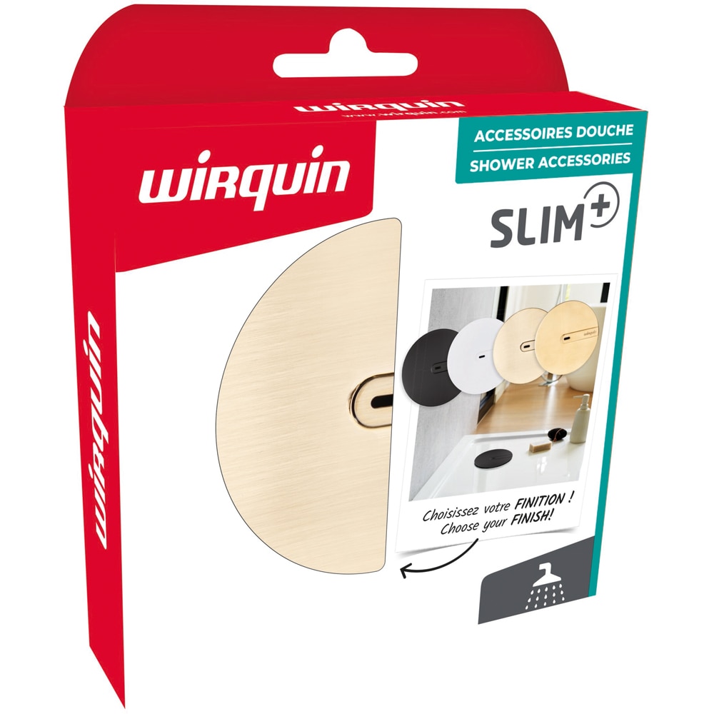 Capac pentru sifon WIRQUIN Slim+ 30724975, ABS, D 118mm, auriu