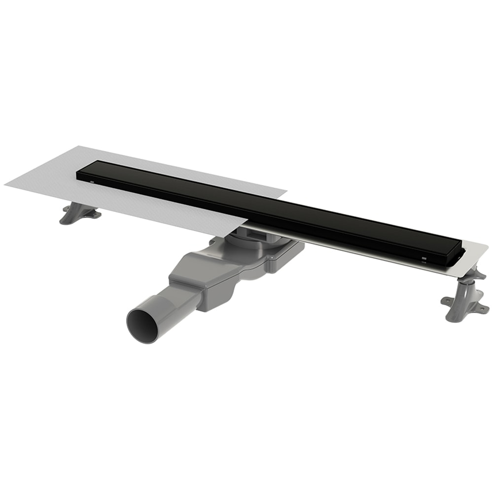 Rigola dus WIRQUIN Linear 30950224, 60 cm, inaltime reglabila, negru mat