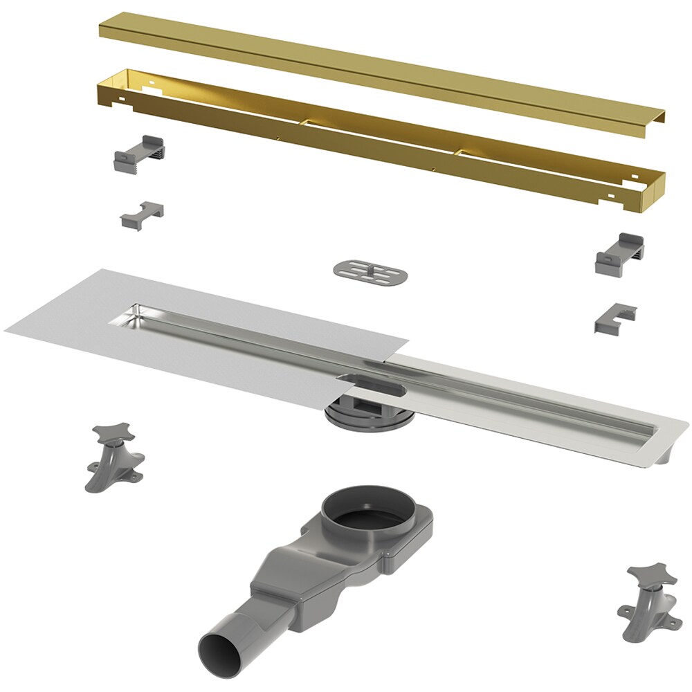 Rigola dus WIRQUIN Linear 30950226, 60 cm, inaltime reglabila, auriu mat