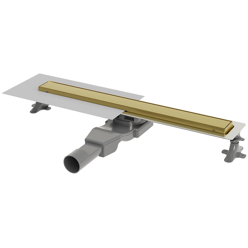 Rigola dus WIRQUIN Linear 30950226, 60 cm, inaltime reglabila, auriu mat