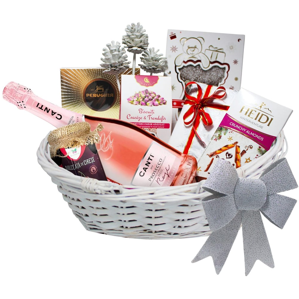 Cos cadou LUXURY BASKETS White Roze 8WR