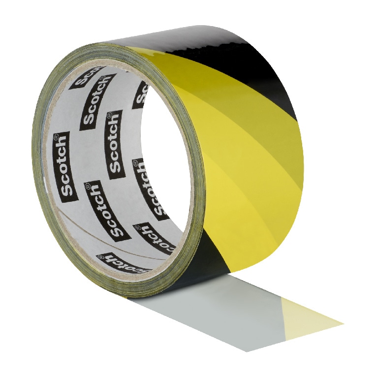 Banda marcare 5 cm x 33 m Galben/Negru  Scotch