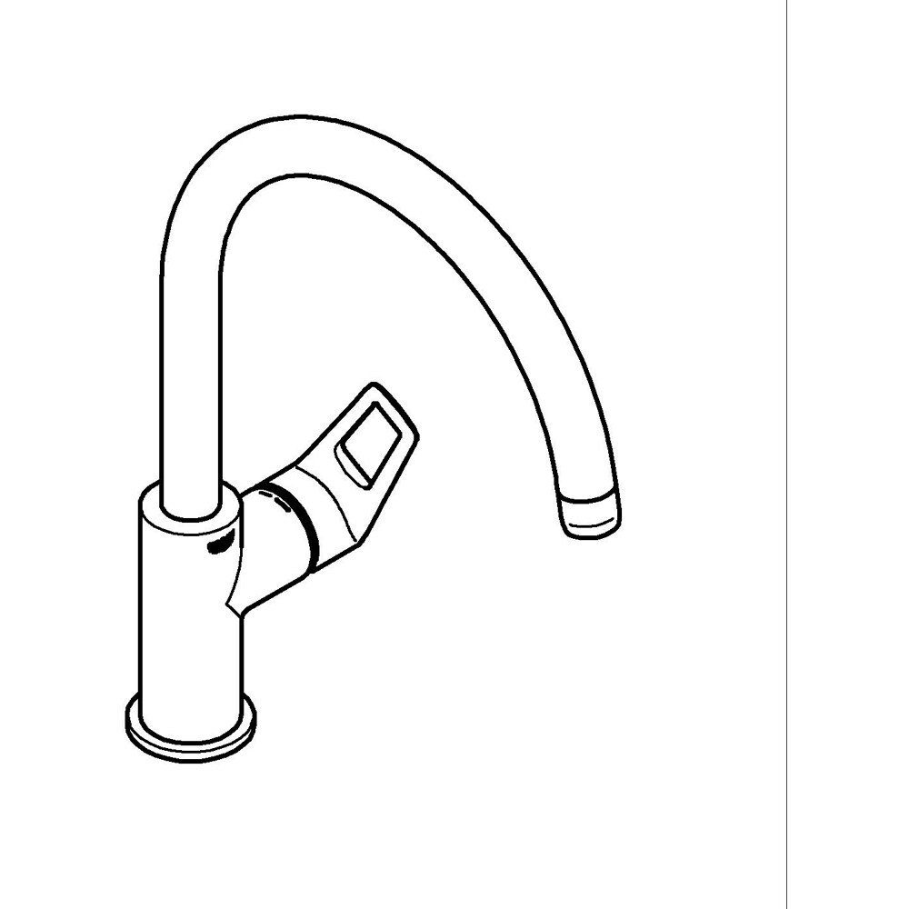 Baterie bucatarie GROHE BauLoop 31232001, alama, crom